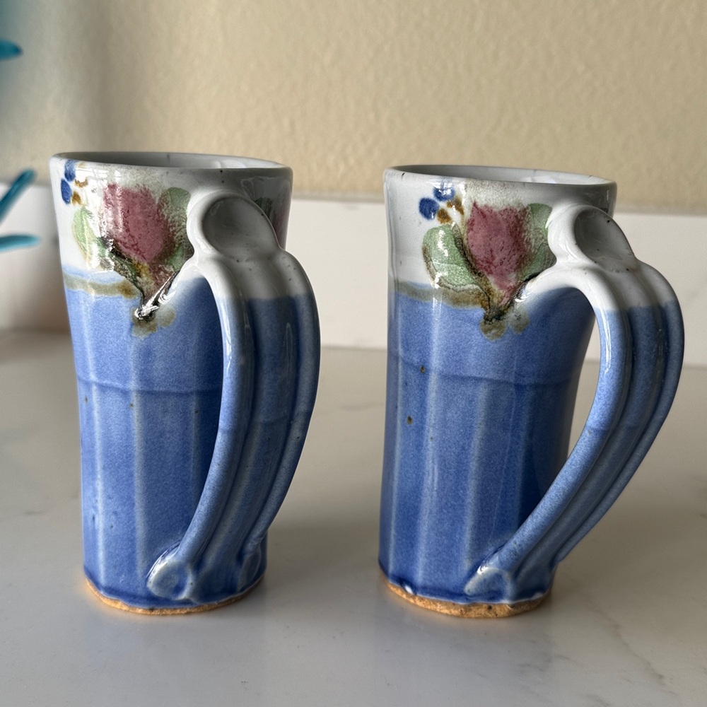 Vintage Chappelle Pottery Mugs Set of 2 Signed - Picture 13 of 13